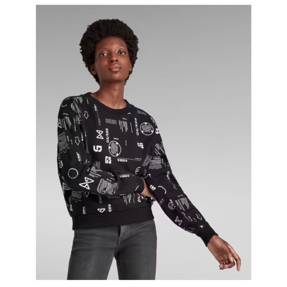 $120 G-Stars Cropped loose Sweatshirt XS NWT